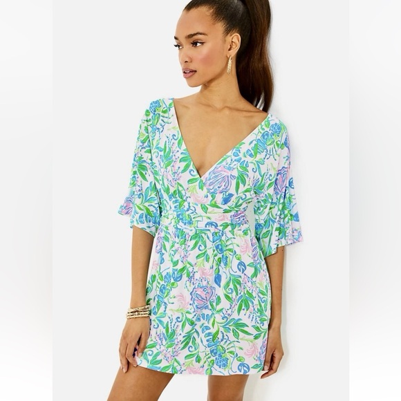 NWT originally $168 Lilly Pulitzer Parigi Skort Romper Resort Just a Pinch M - Picture 2 of 12